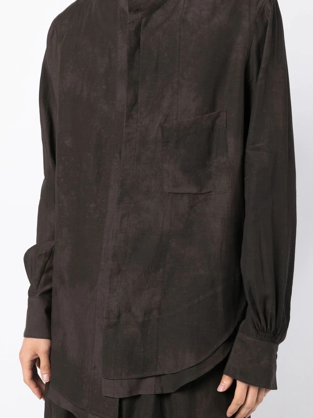 asymmetric long-sleeve shirt - 5