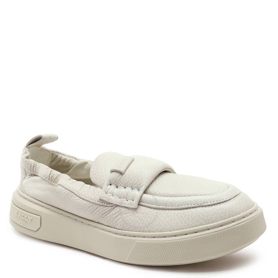 Bally - Bally Dusty White Mauro Leather Slip-On Sneakers - 1