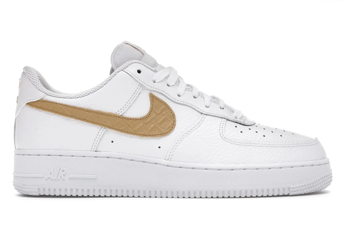 Nike Air Force 1 Low Pony Hair Snakeskin Club Gold - 1