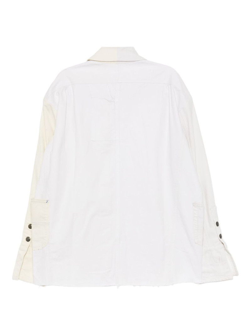 Greg Lauren distressed cotton shirt jacket outlook