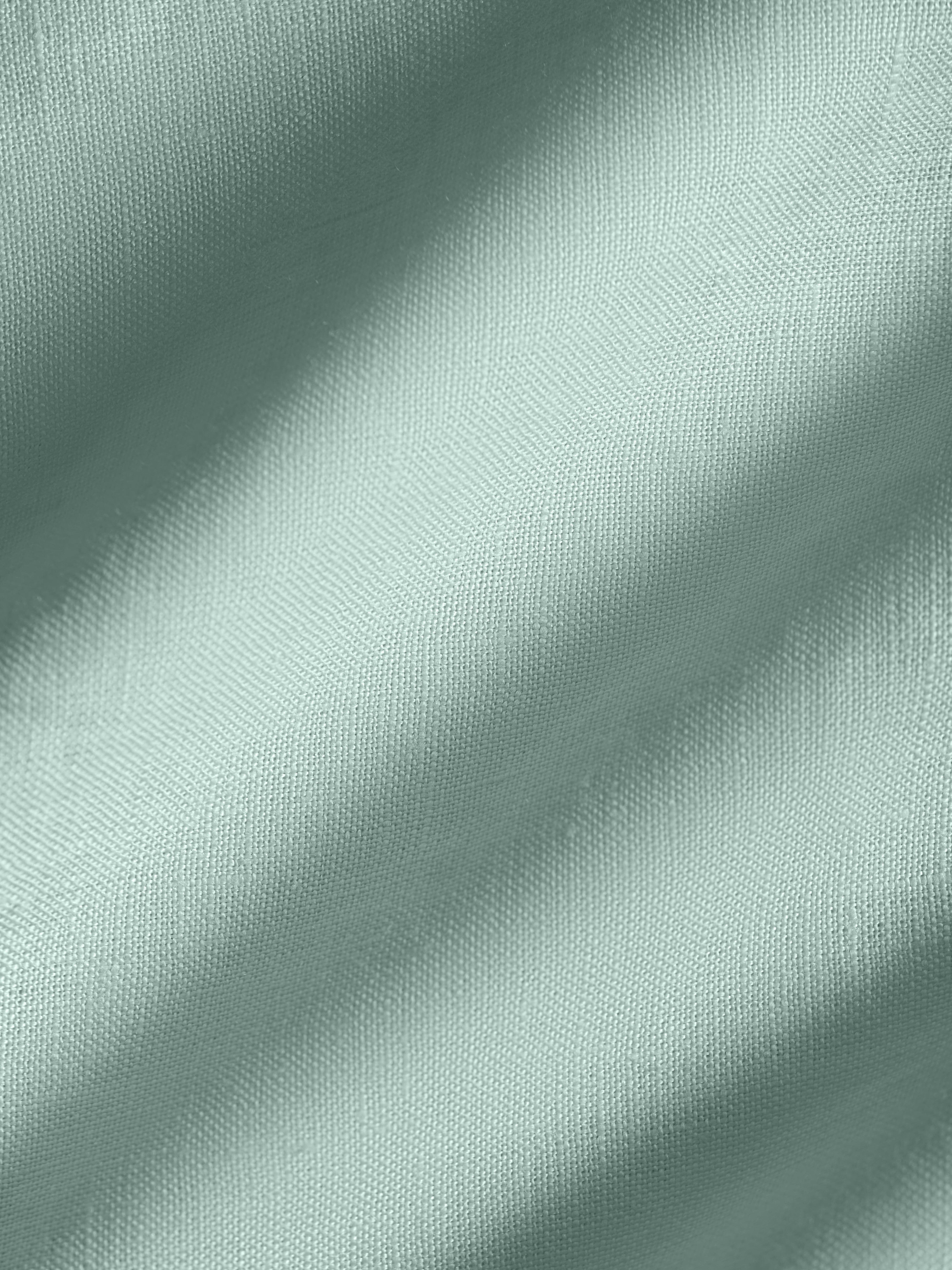 Mens DNA Aloe Linen Camp Collar Shirt - Eucalyptus Blue - 5