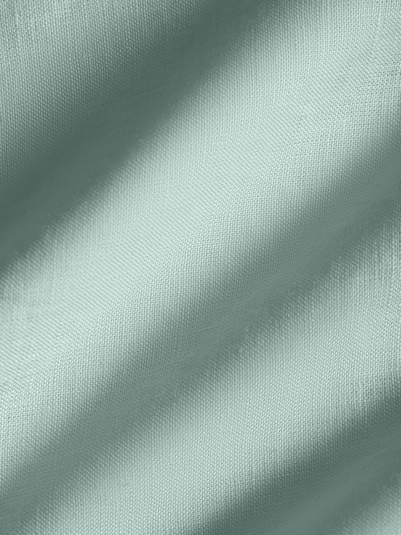 Mens DNA Aloe Linen Camp Collar Shirt - Eucalyptus Blue 5