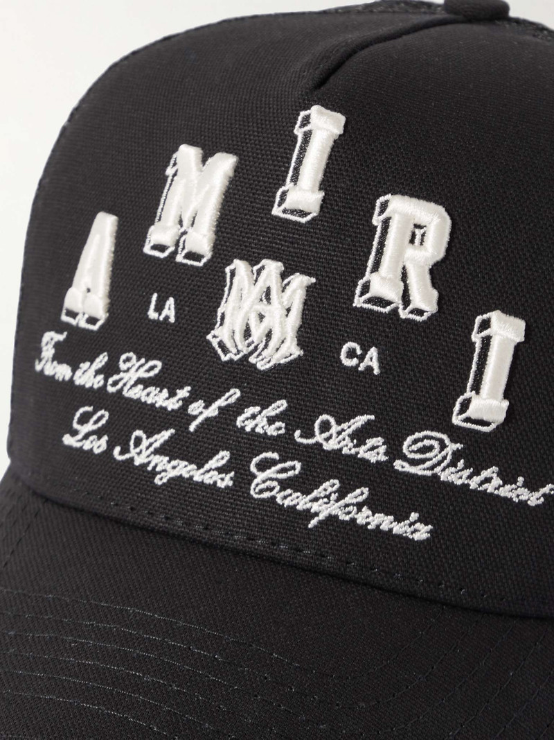 Logo-Embroidered Cotton-Canvas and Mesh Trucker Hat 4