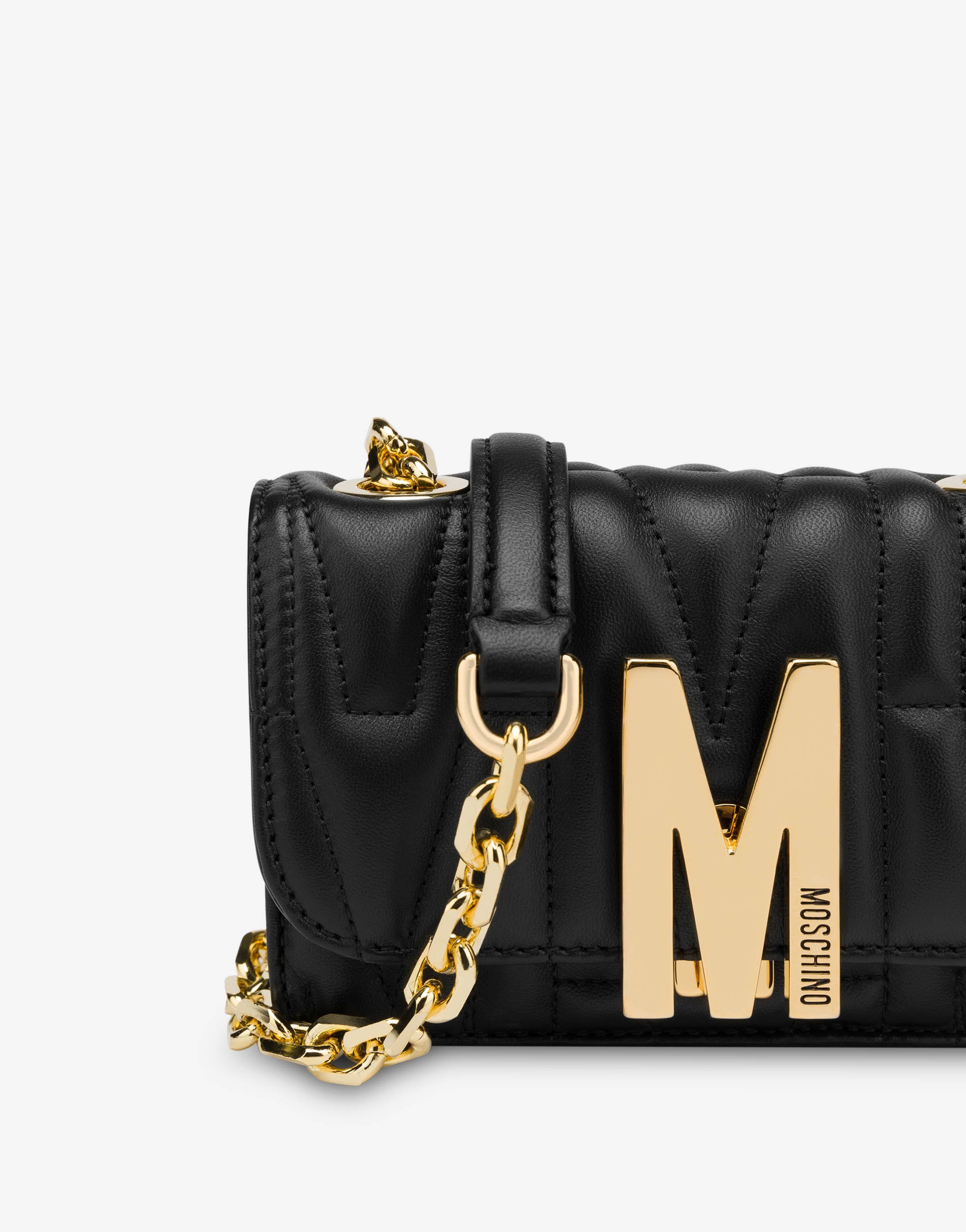 MINI QUILTED M BAG WITH SHOULDER STRAP - 4