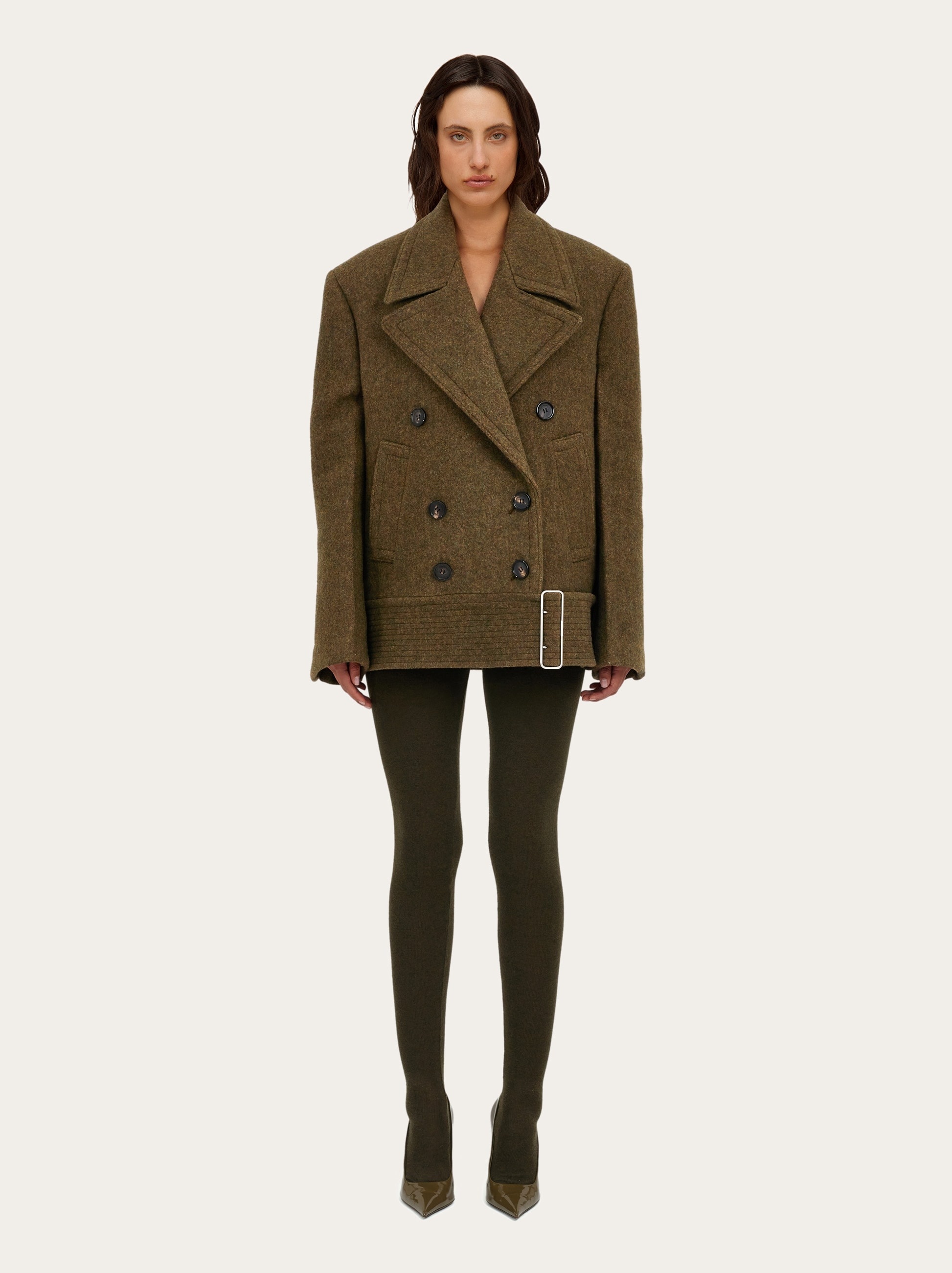 Double wool and cashmere peacoat - 6