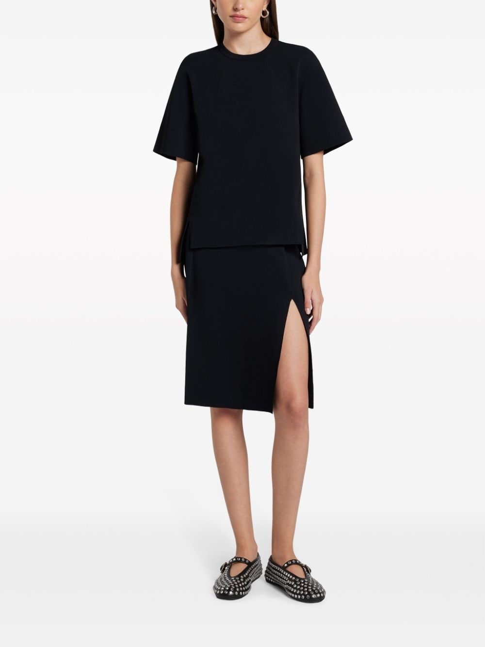 compact-knit T-shirt - 2