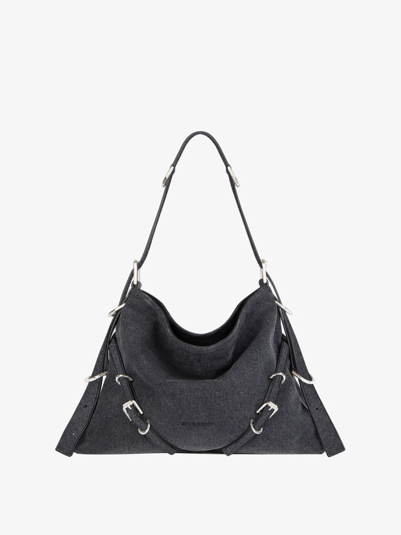 MEDIUM VOYOU BAG IN DENIM 1
