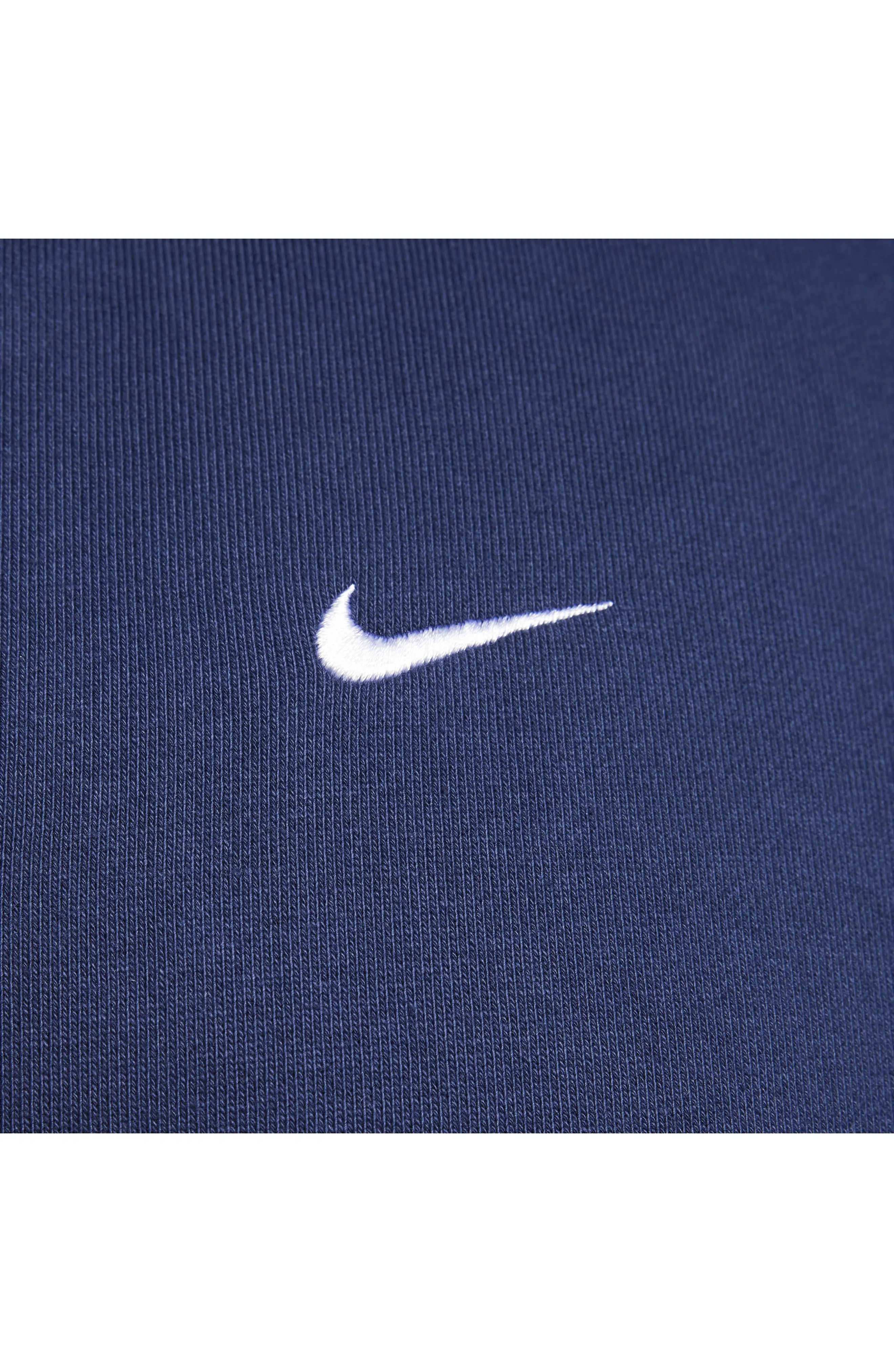 Solo Swoosh Zip Hoodie in Midnight Navy/White - 4