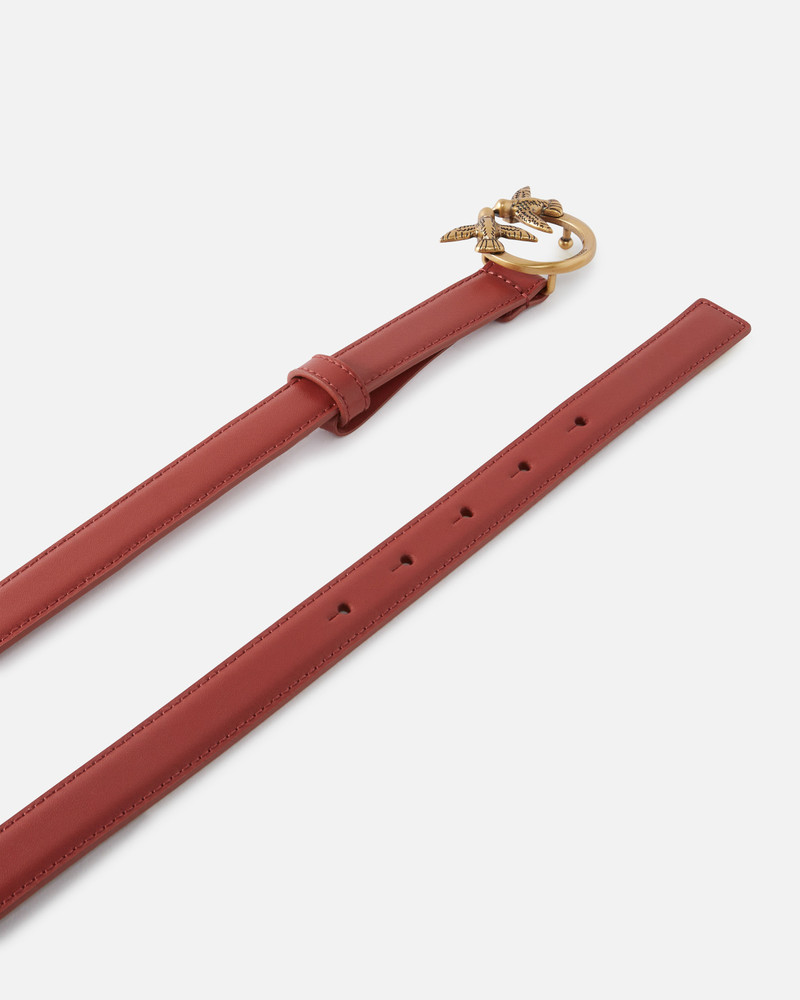 LOVE BIRDS THIN LEATHER BELT 2CM 3