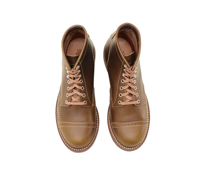 LK-014 Combat Boots Horween CXL Dark Olive - 5