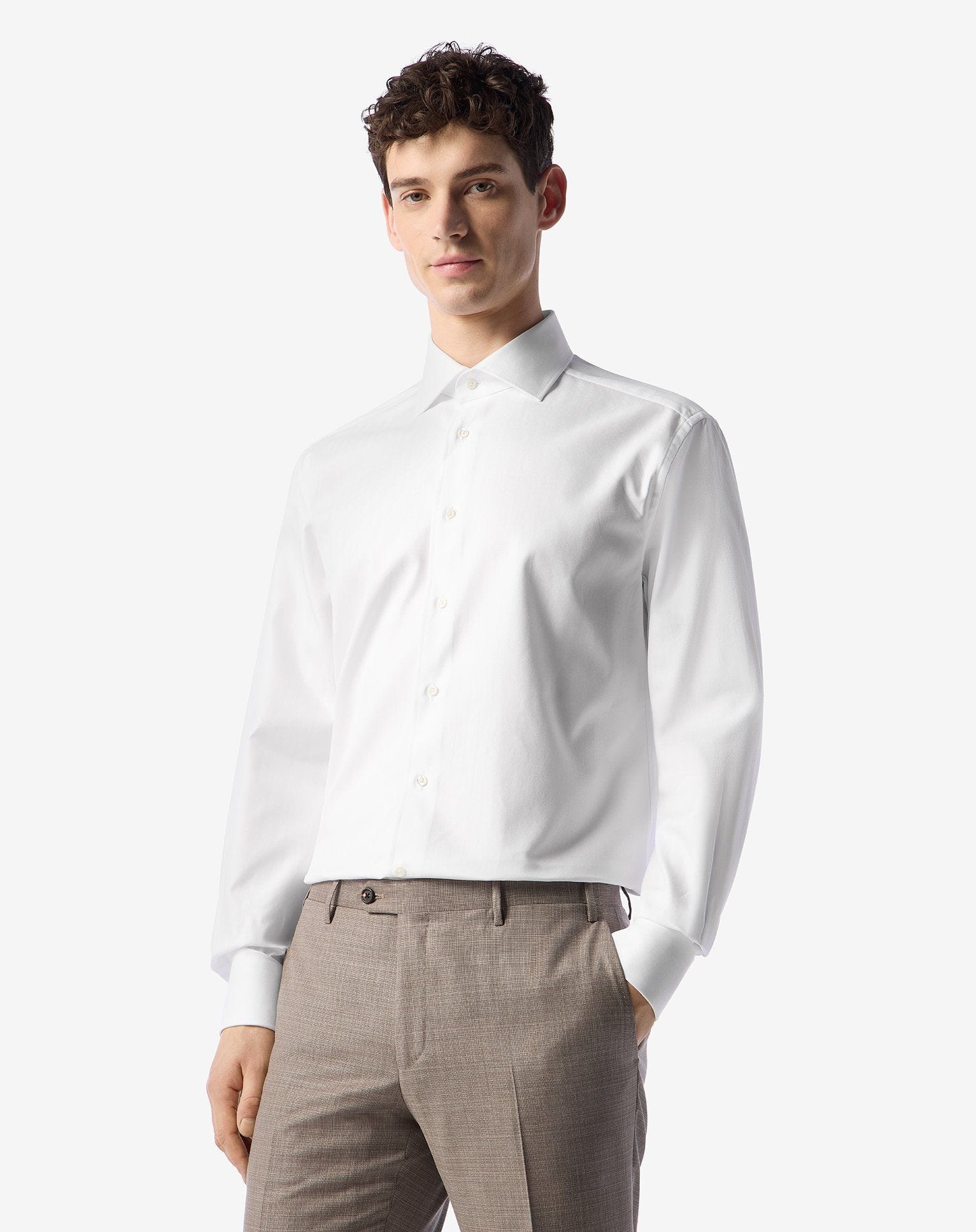 White textured cotton shirt - 2