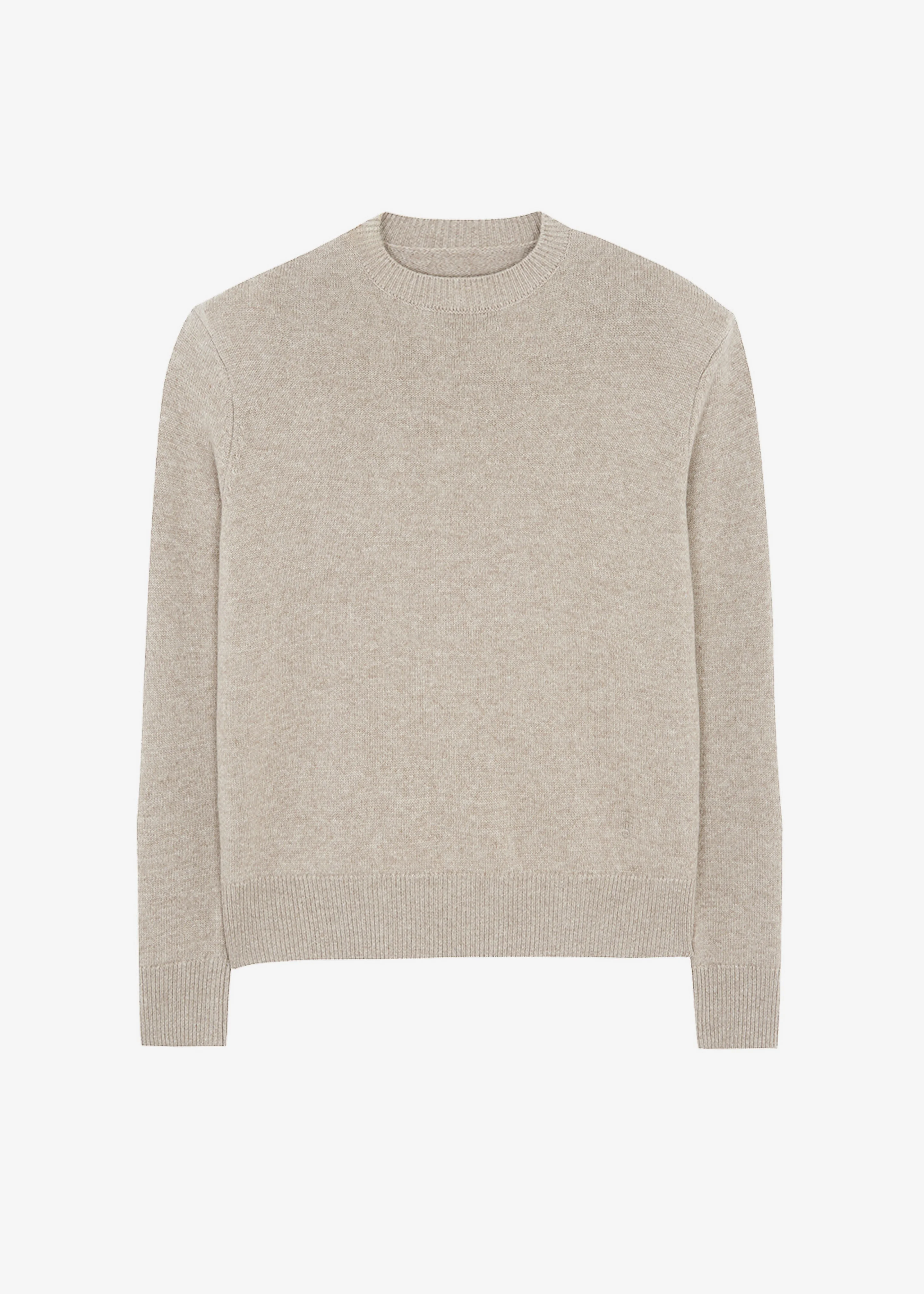 Quinton Crew Neck Sweater - Beige Melange - 1