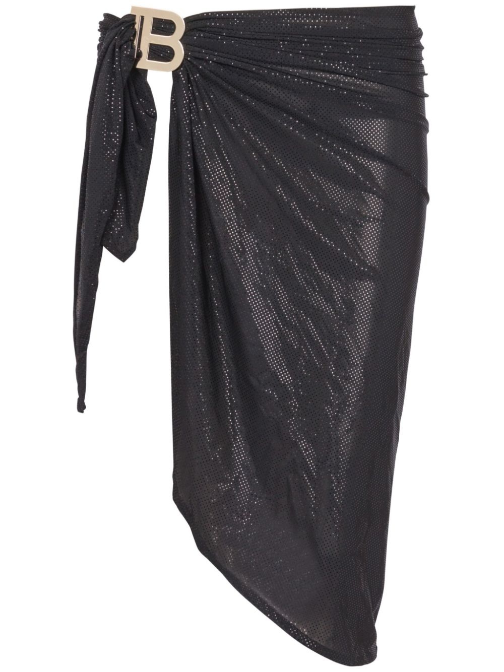 logo-buckle shimmer-finish sarong - 1