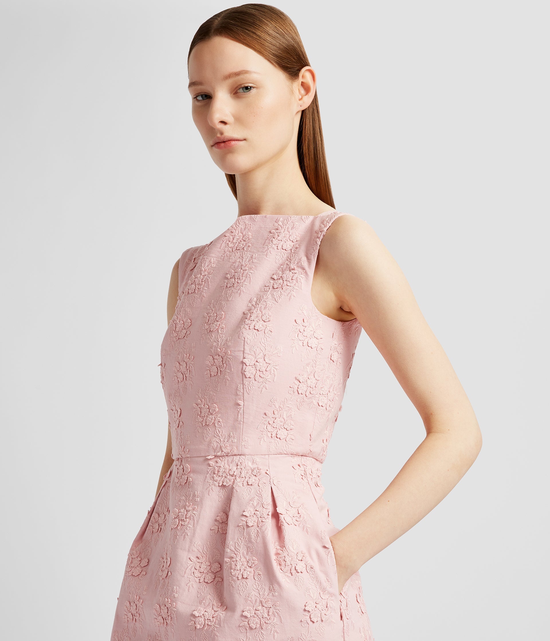 SLEEVELESS PENCIL MIDI DRESS - 5