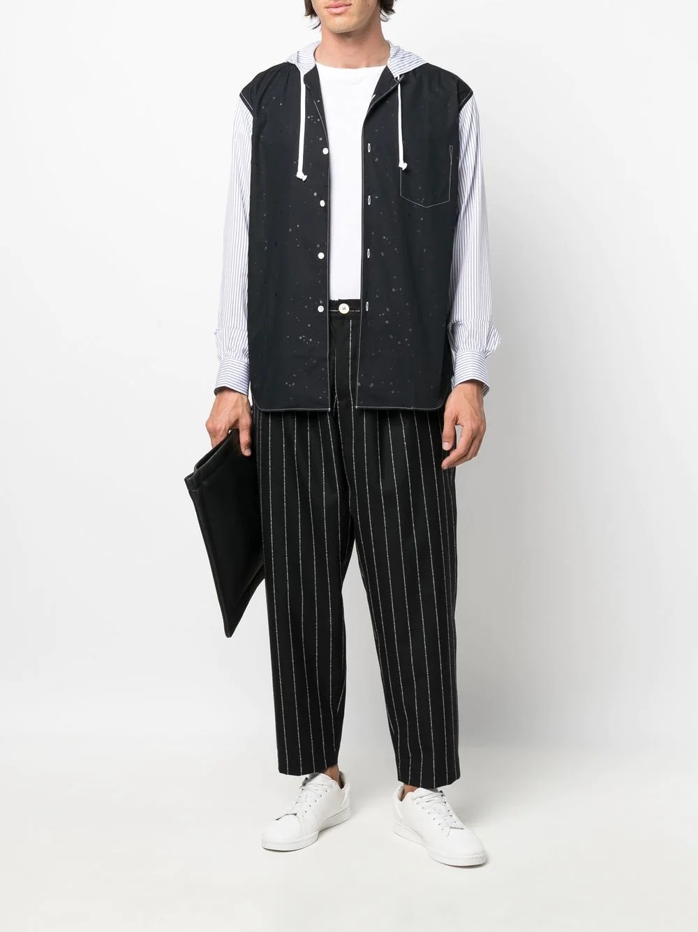 pinstripe tapered-leg trousers - 2