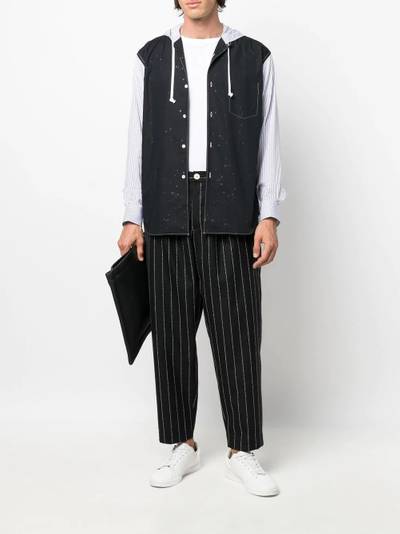 Marni pinstripe tapered-leg trousers outlook