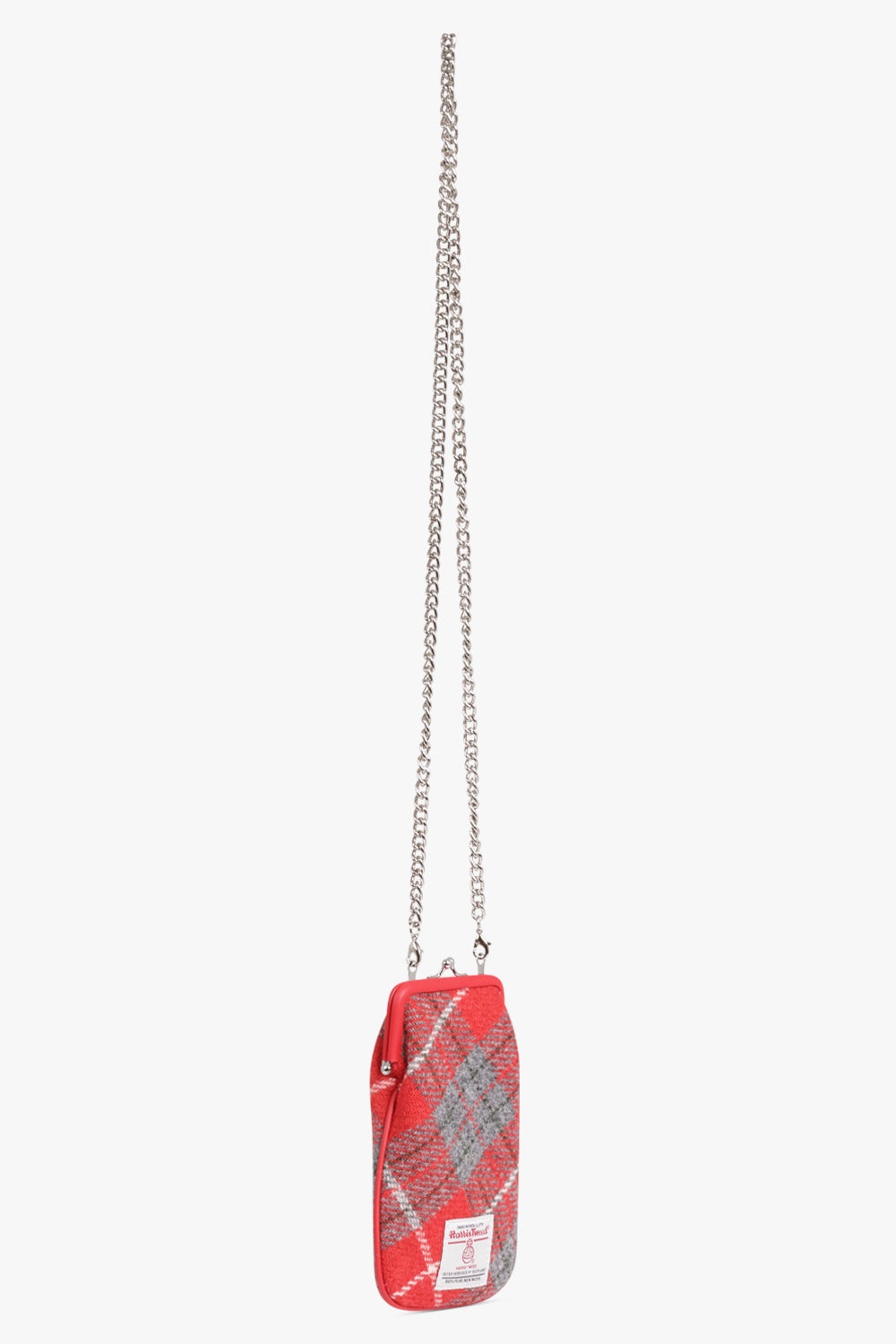 TESSA CHAIN TARTAN VELVET BAG | RED/BLUE - 2