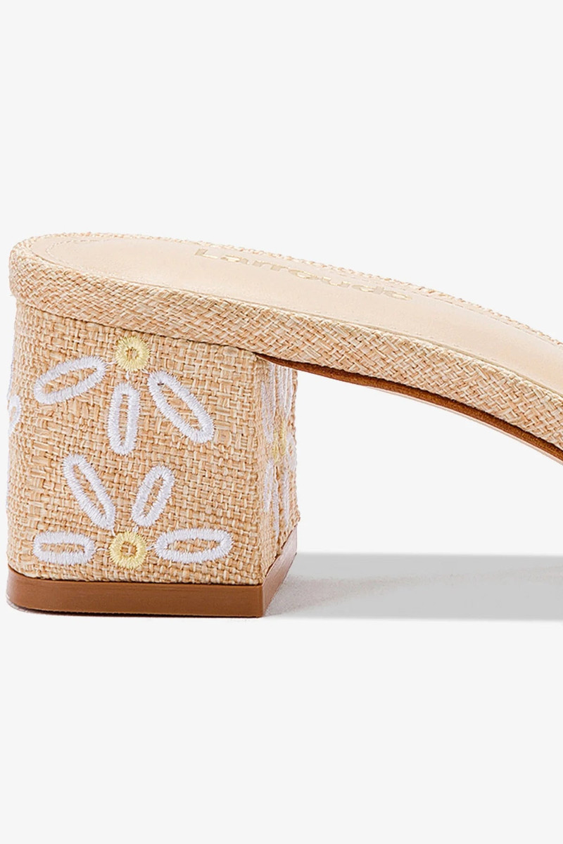 Brigitte Mule In Beige Raffia 4