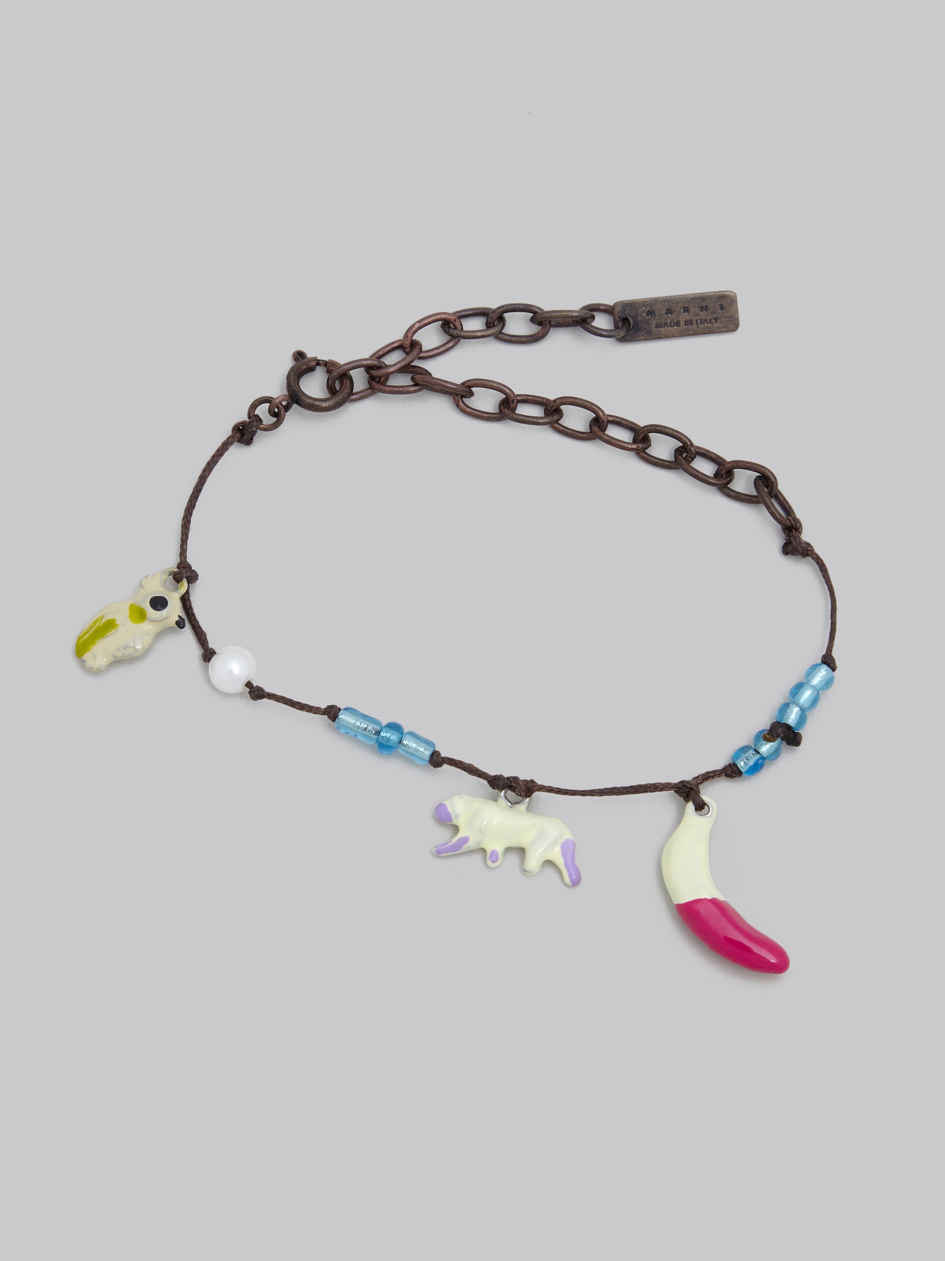 MARNI X NO VACANCY INN - ANKLET WITH PINK AND YELLOW PENDANTS - 4