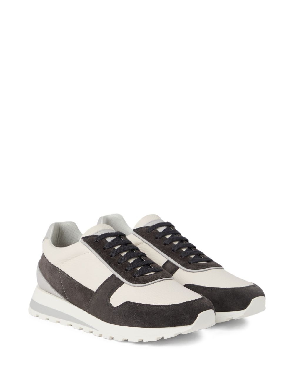 suede panelled trainers - 2