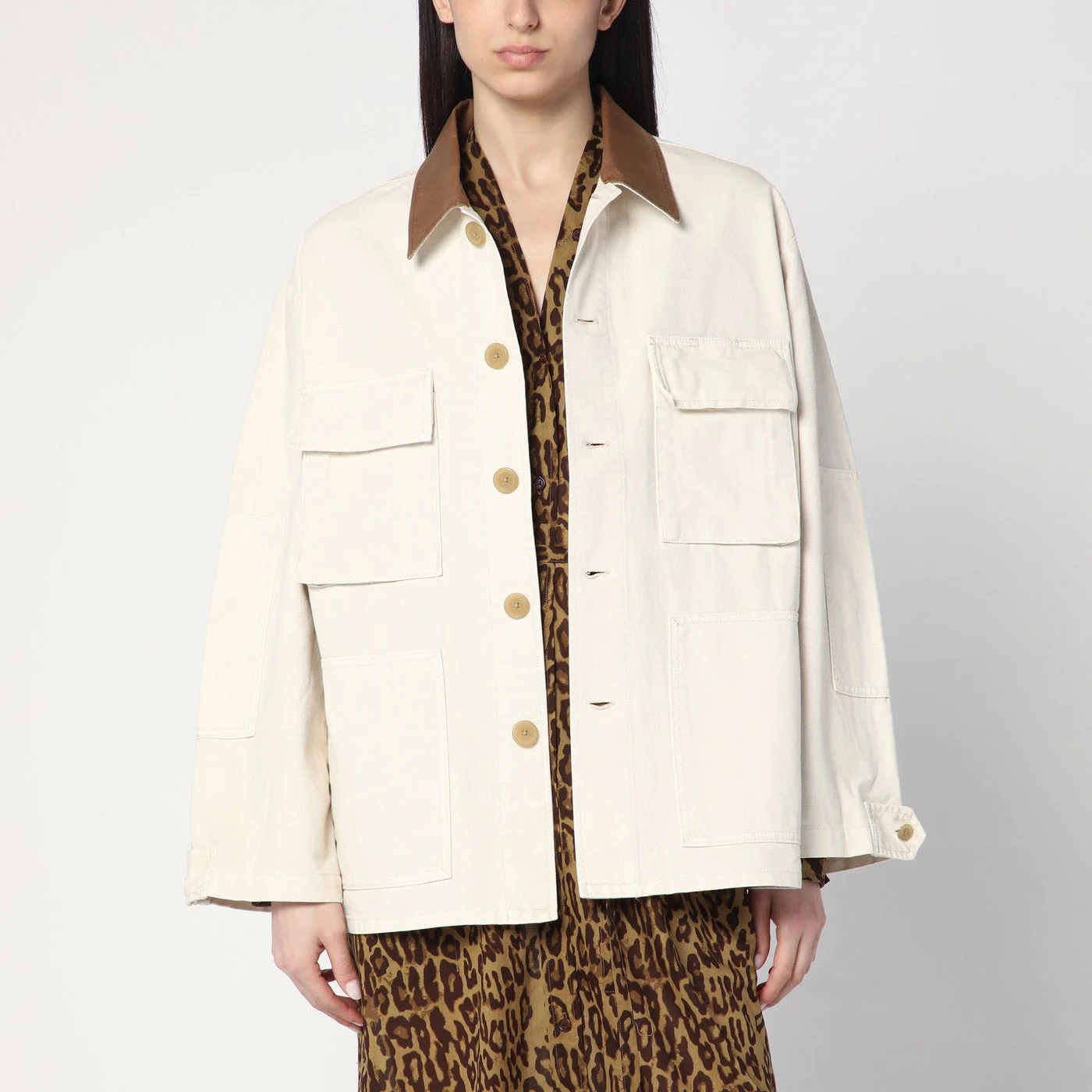 Barn ivory jacket in cotton - 1
