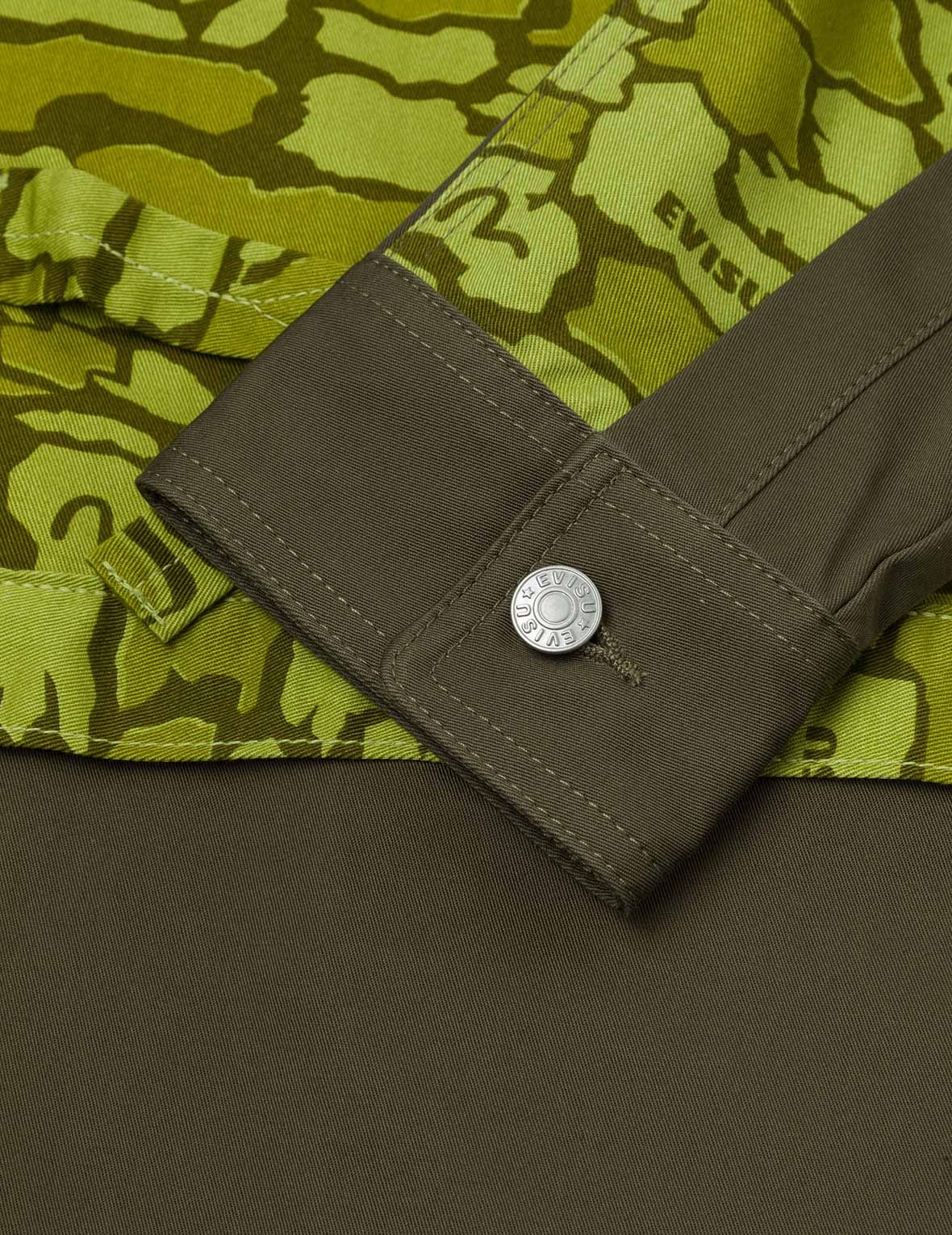 Seagull Print and Hybrid Ishigaki Camouflage Regular Fit Shirt Jacket - 5