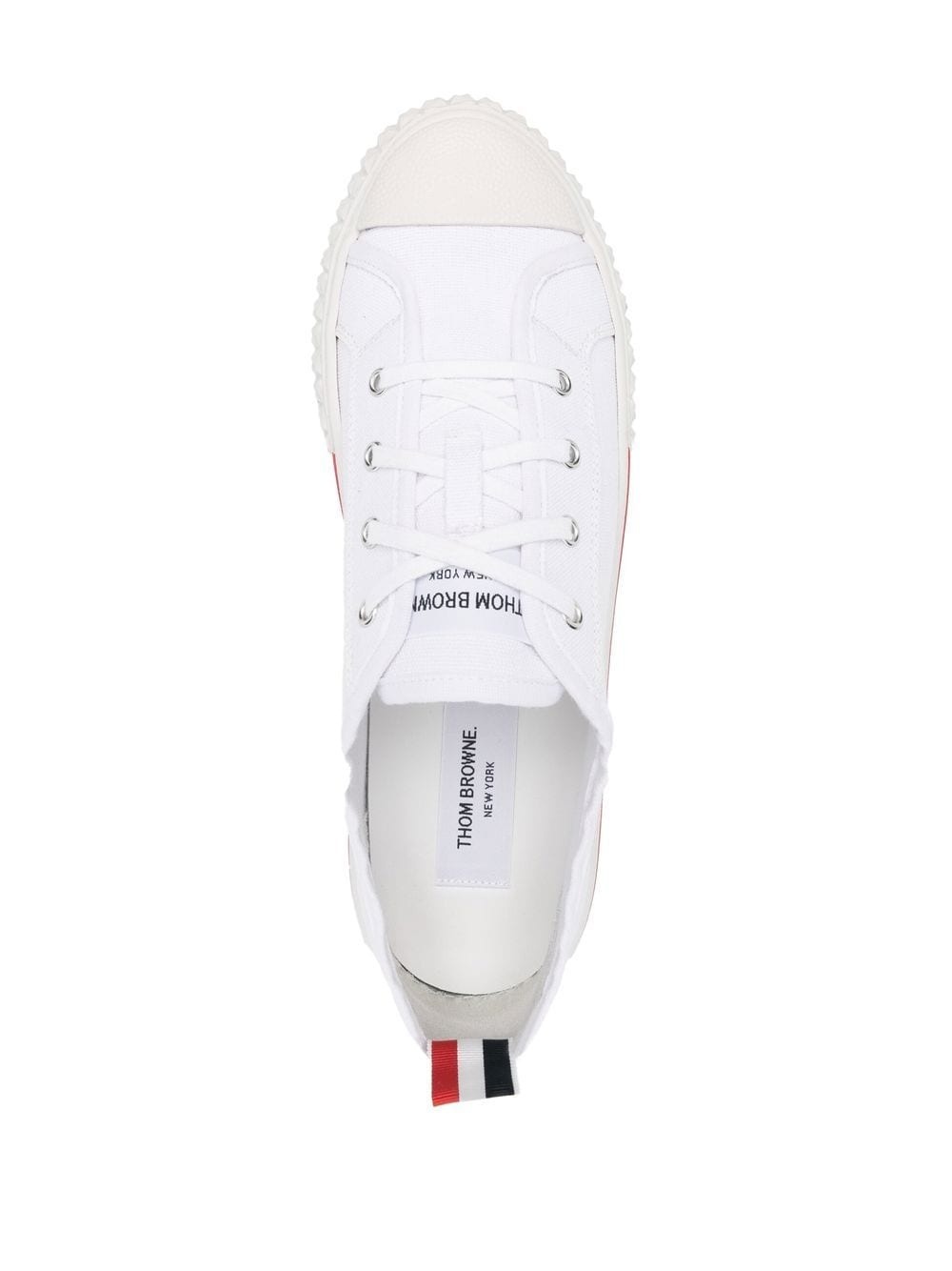 stripe-trim lace-up sneakers - 4