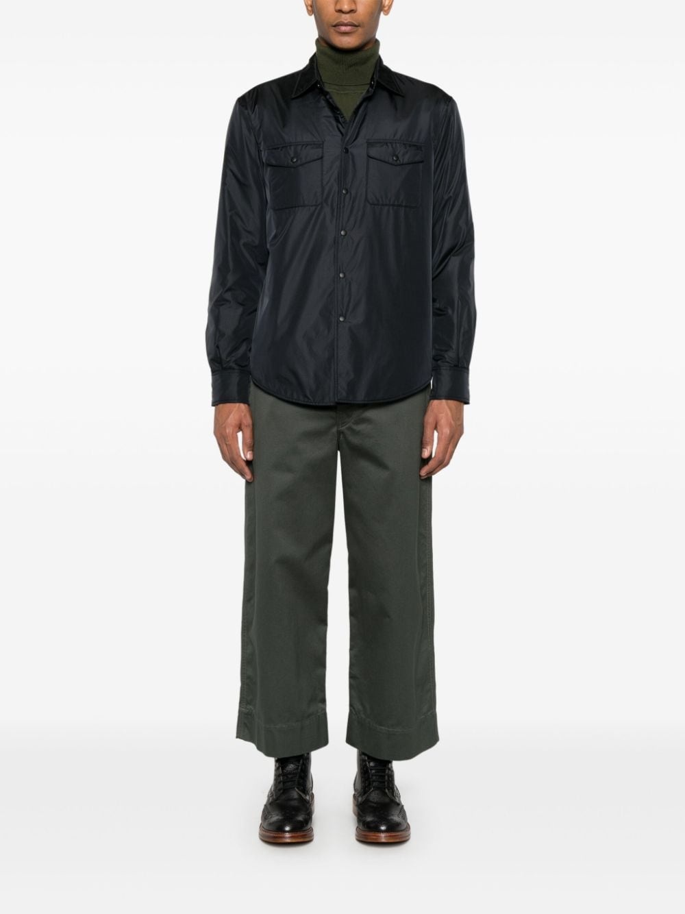 press-stud shirt jacket - 2