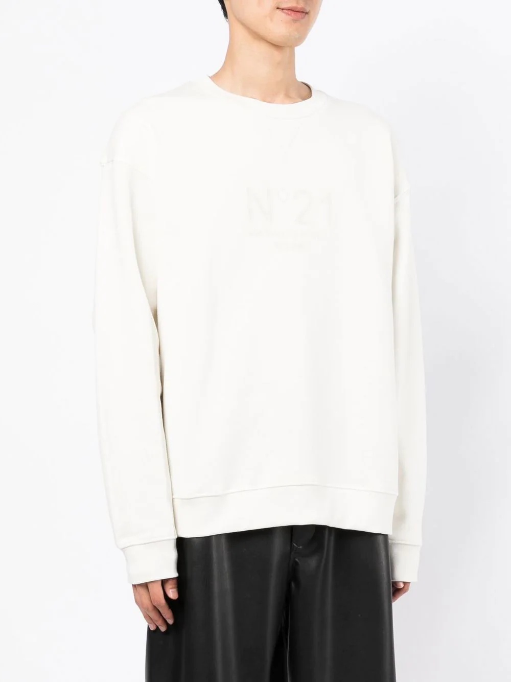 logo-print crew-neck sweatshirt - 3