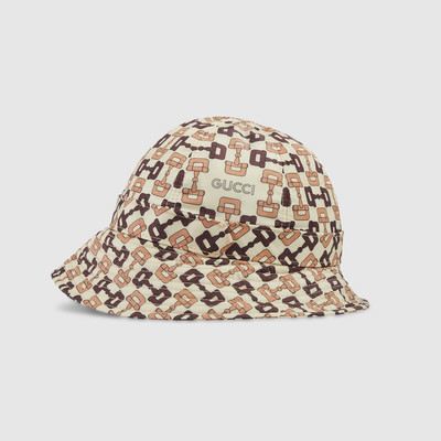 GUCCI Gucci Horsebit print nylon bucket hat outlook