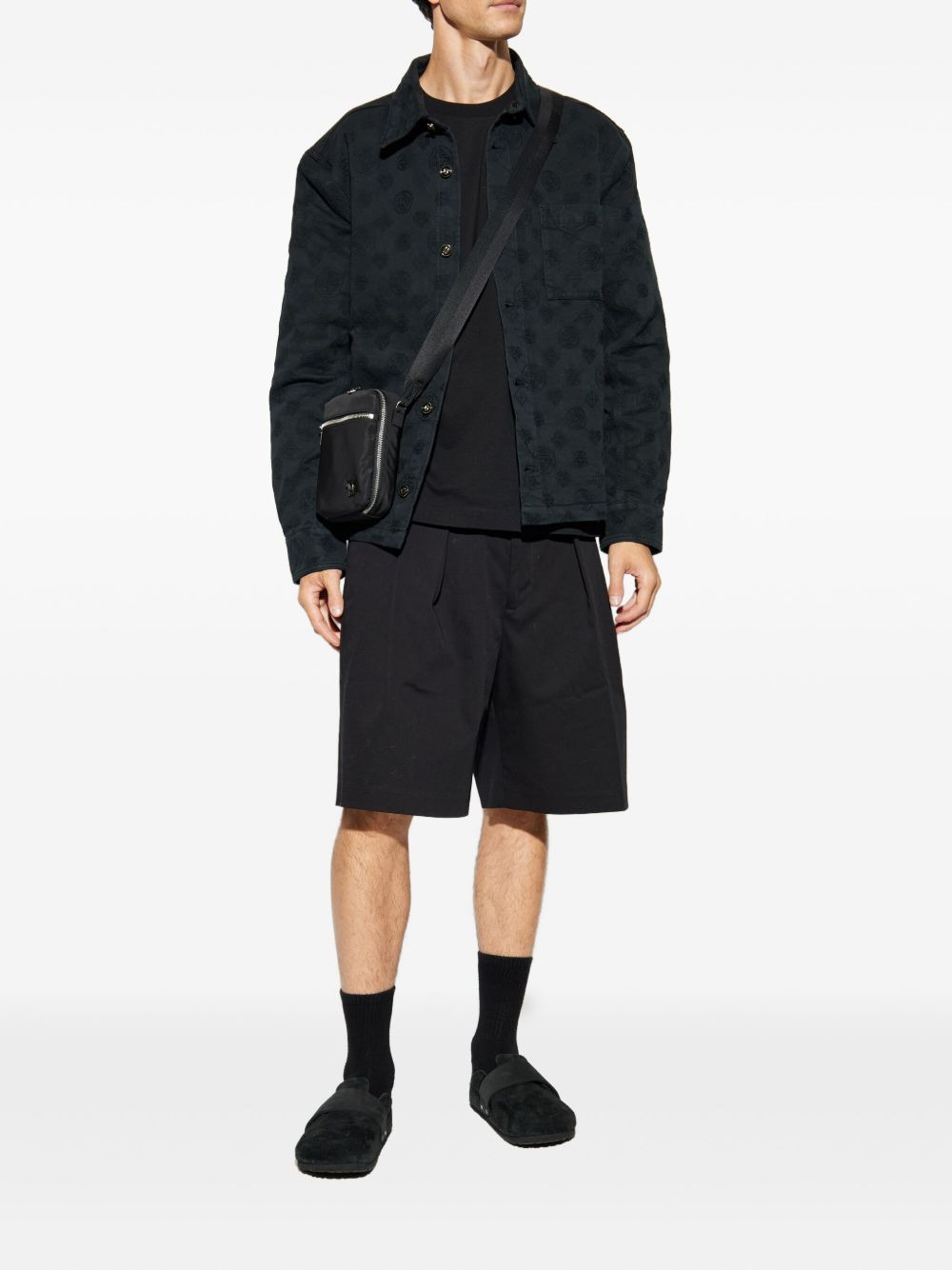 pleated cotton shorts - 2