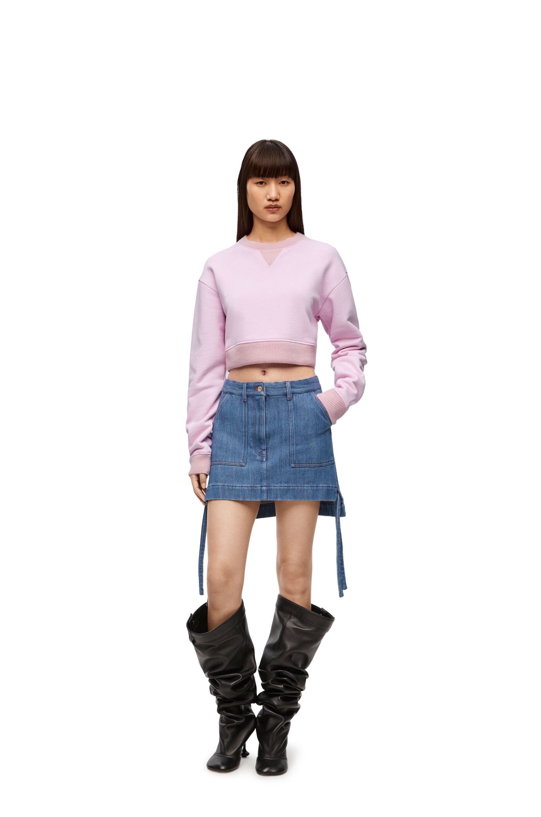 Cropped sweatshirt in cotton - 2