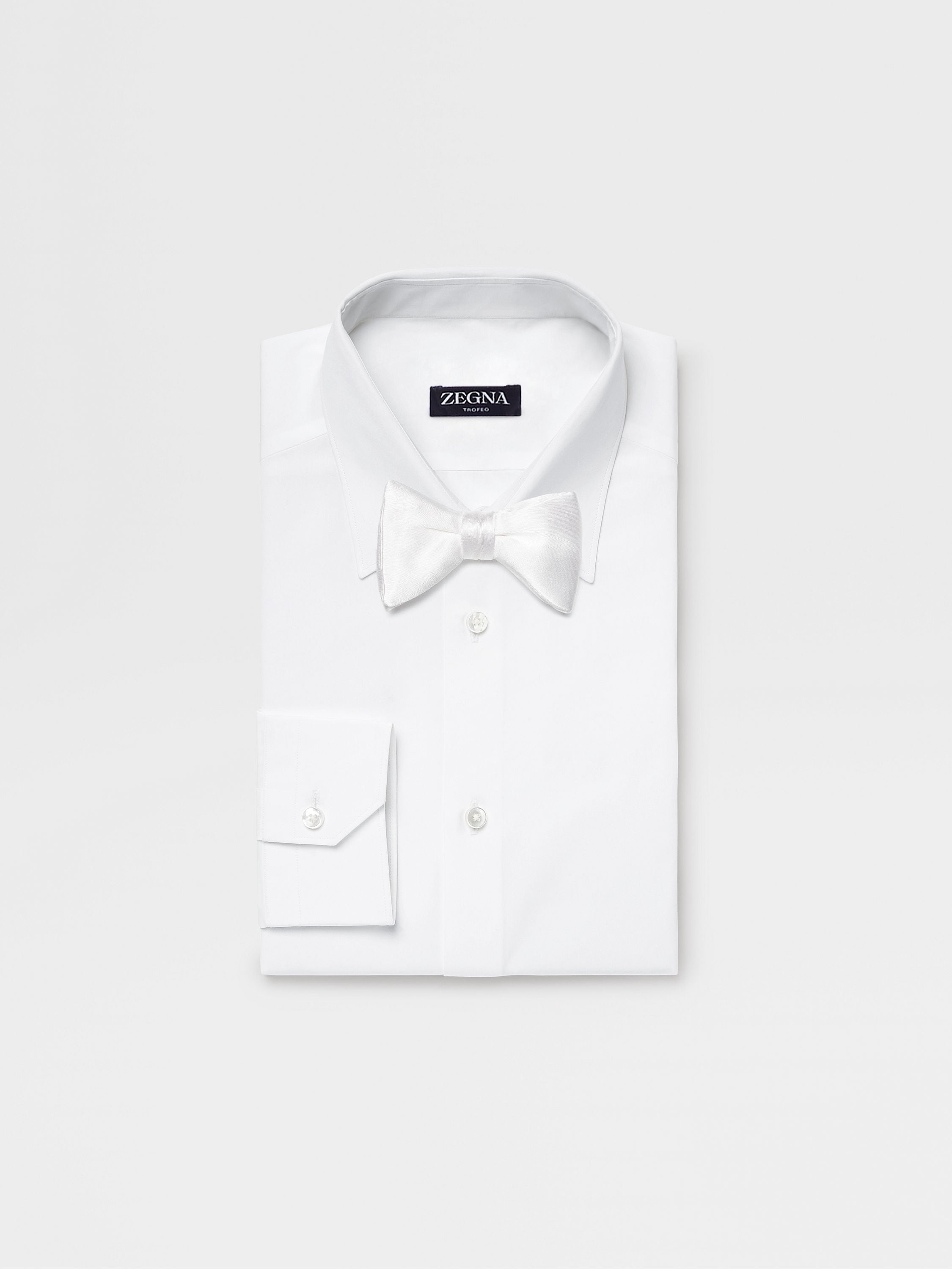 WHITE SILK BOWTIE - 2