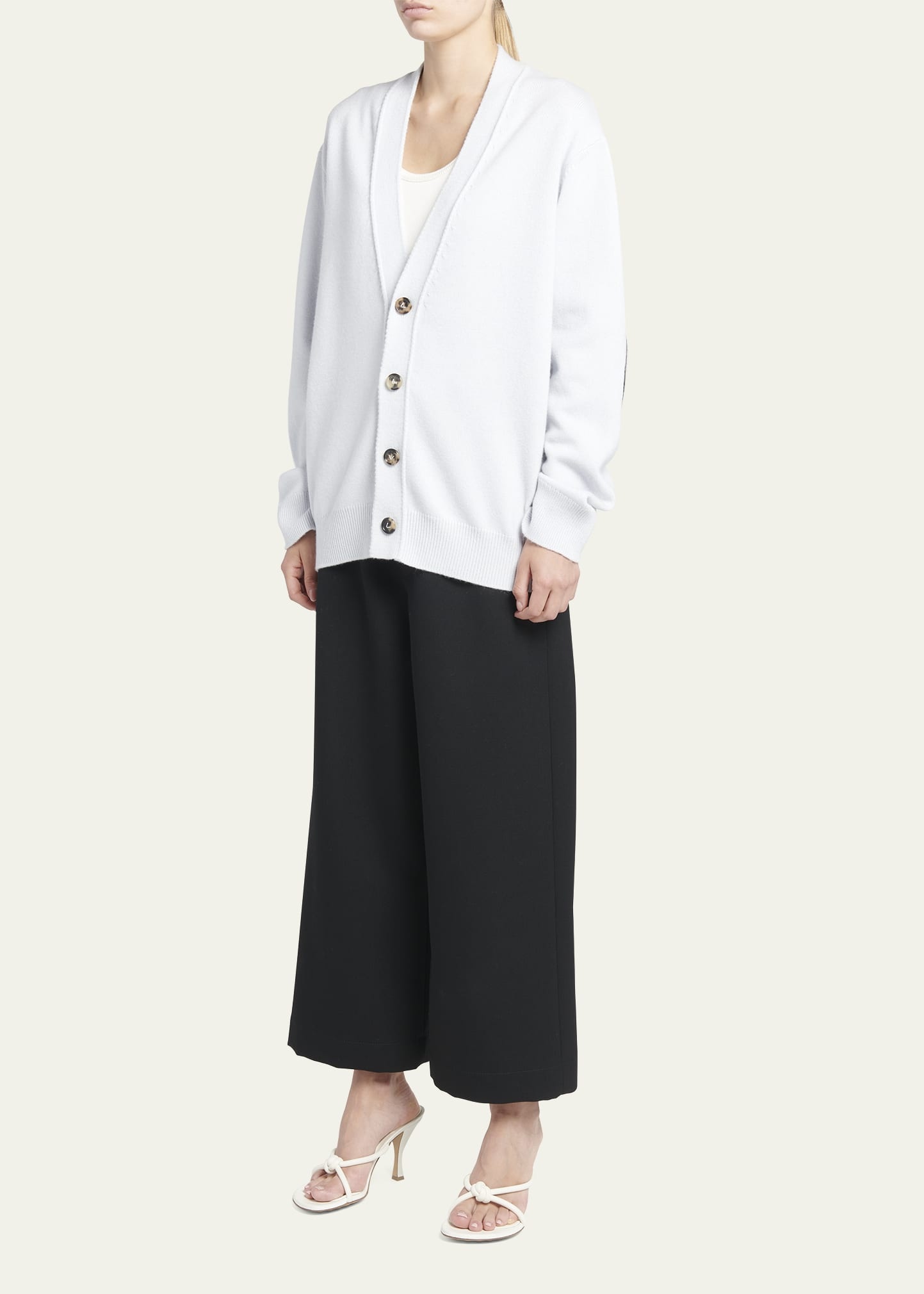 Classic Cashmere Cardigan with Intrec Patches - 2