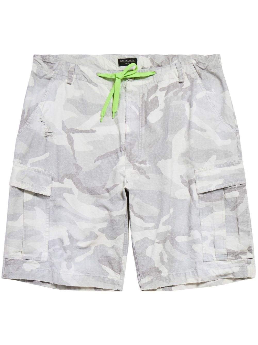 BALENCIAGA Cargo camo-print cotton shorts | REVERSIBLE