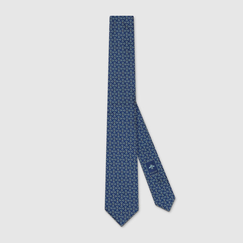 Horsebit silk jacquard tie 1