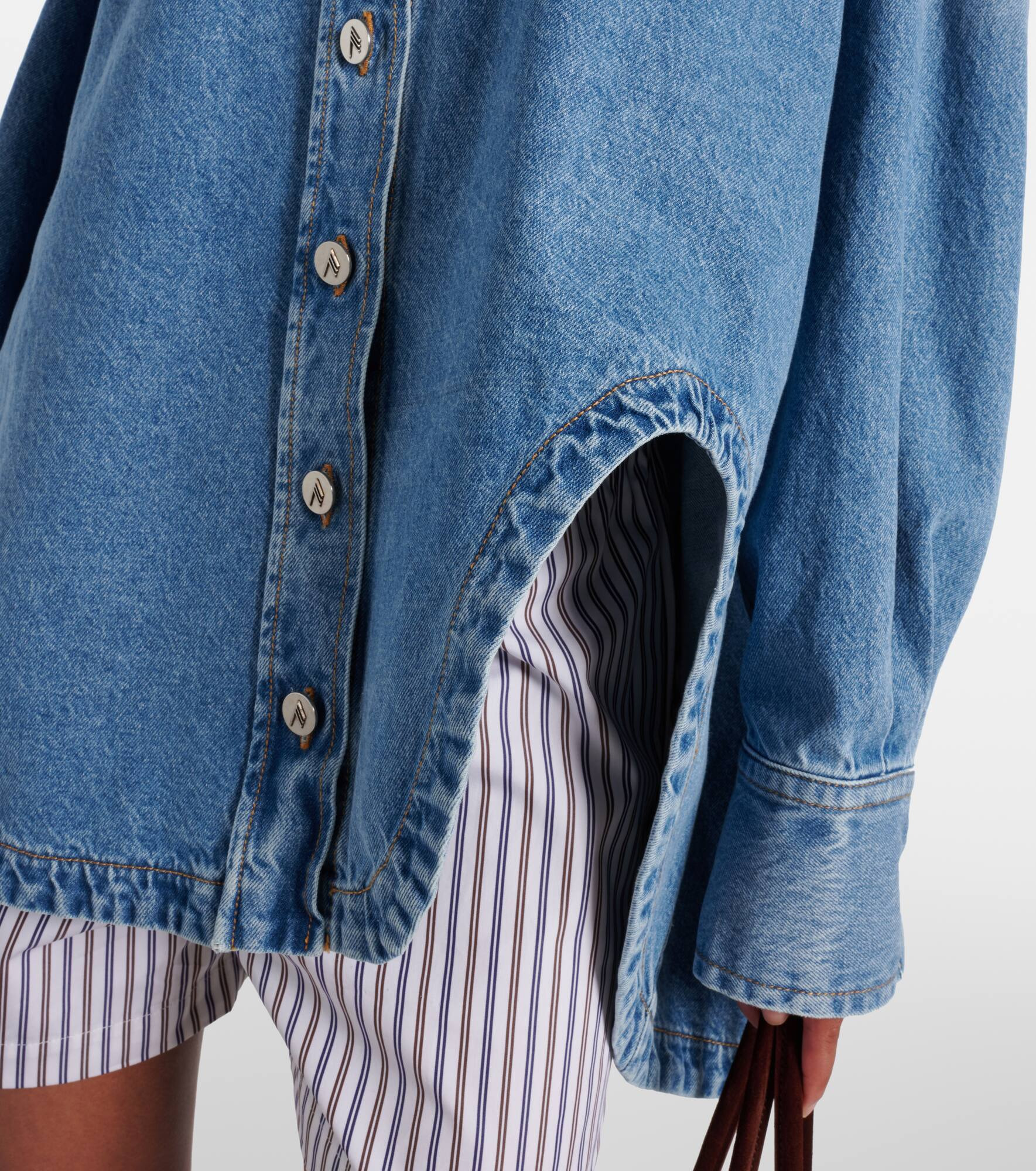 Diana oversized cotton denim shirt - 5