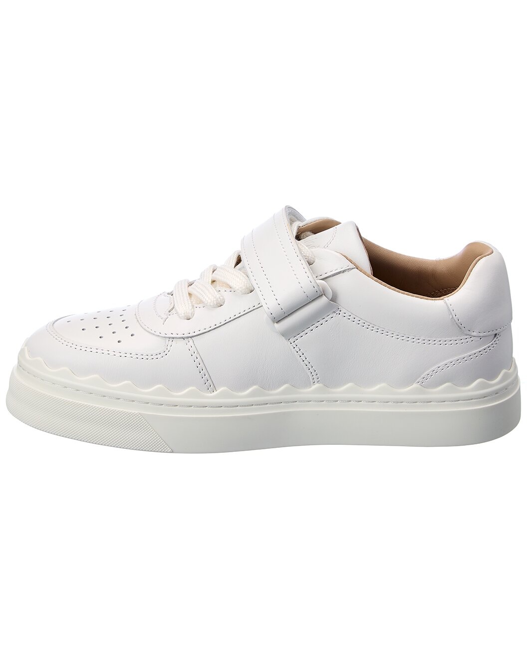 Chloé Lauren Scalloped Leather Sneaker - 2