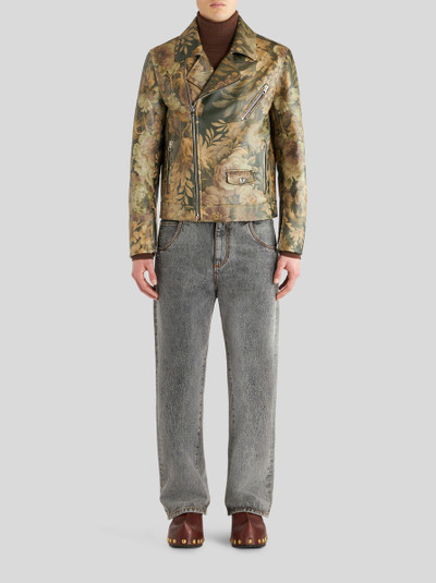 Etro FOLIAGE LEATHER JACKET outlook