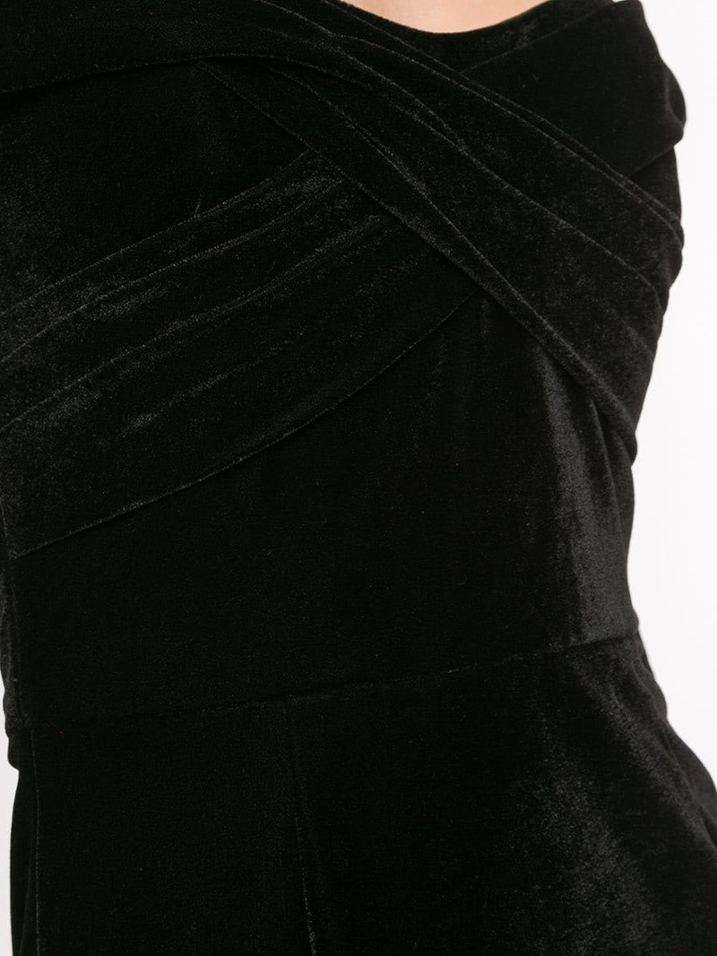 VELVET OFF THE SHOULDER COCKTAIL MINI DRESS 4