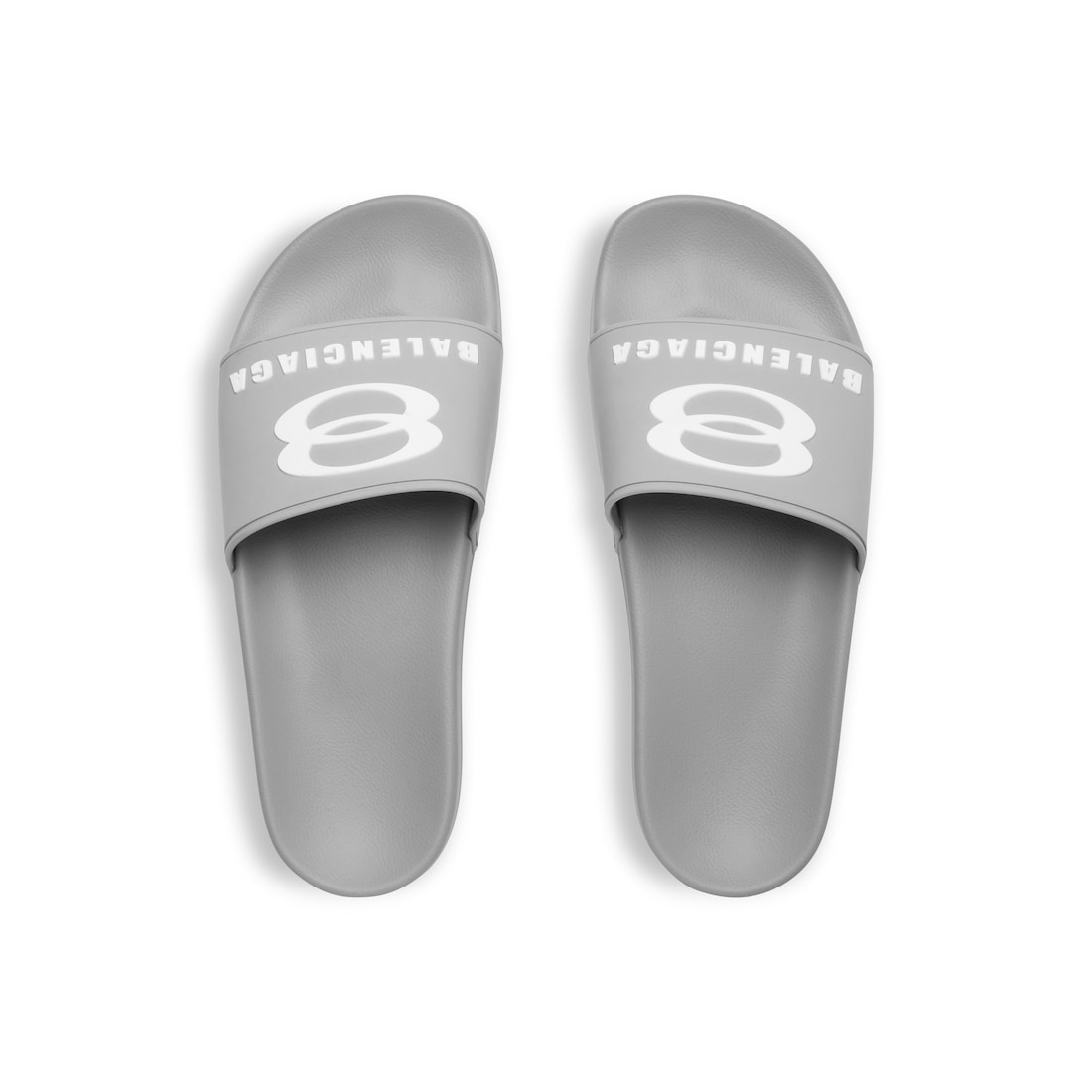 Men's Pool Slide Sandal  in Grey/white - 6