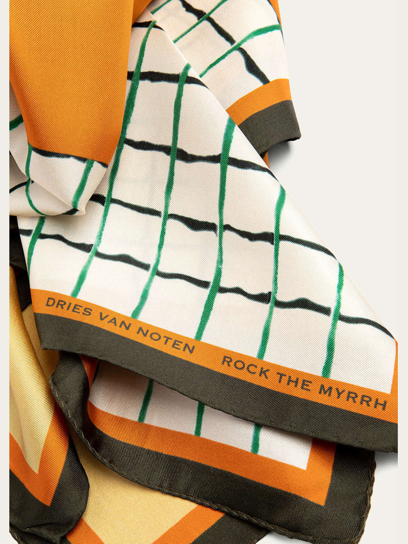 Dries Van Noten Rock The Myrrh Silk Foulard outlook