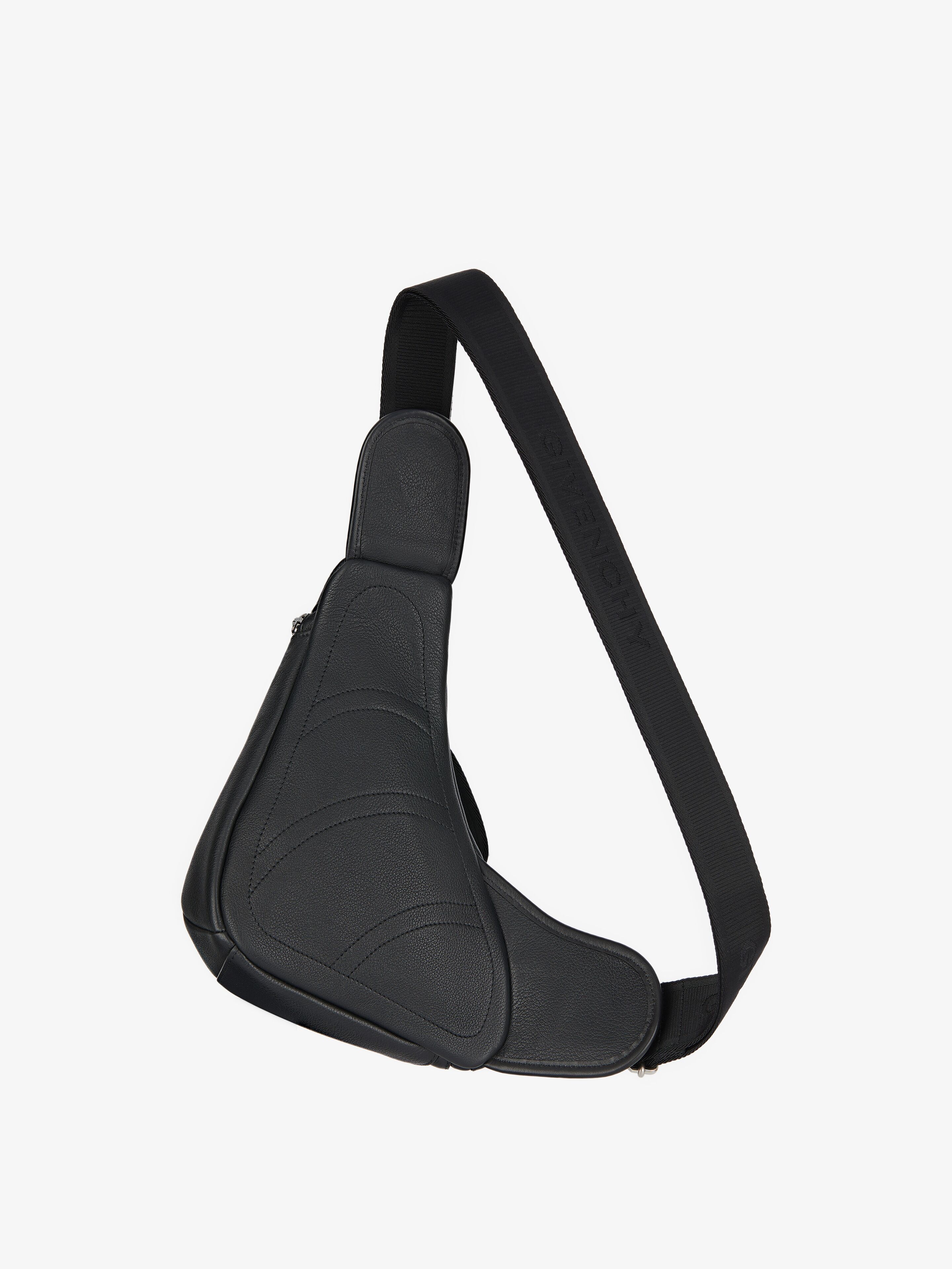 SMALL G-ZIP TRIANGLE BAG IN LEATHER - 4