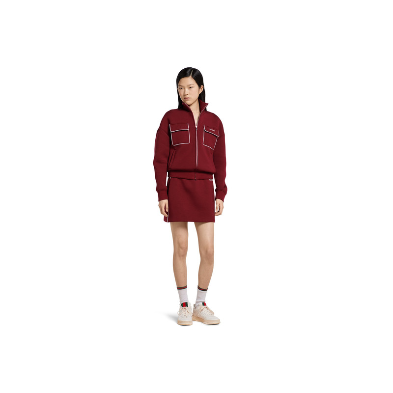 GUCCI Jersey zip sweatshirt with logo outlook