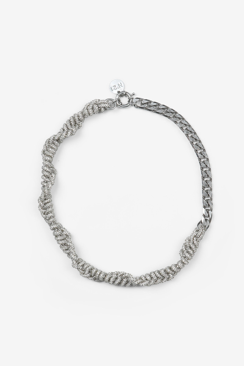 NECKLACE WITH CHAIN AND CLEAR CRYSTALS 1