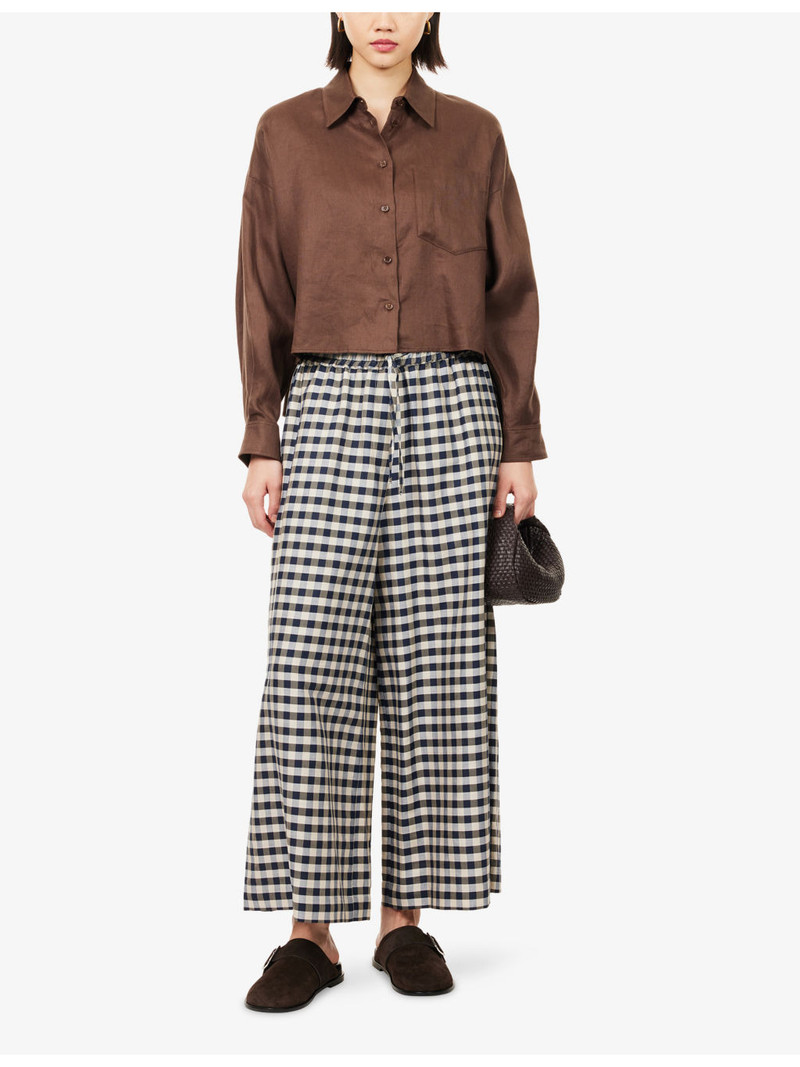WEEKEND Max Mara Crop Relaxed Linen Shirt outlook