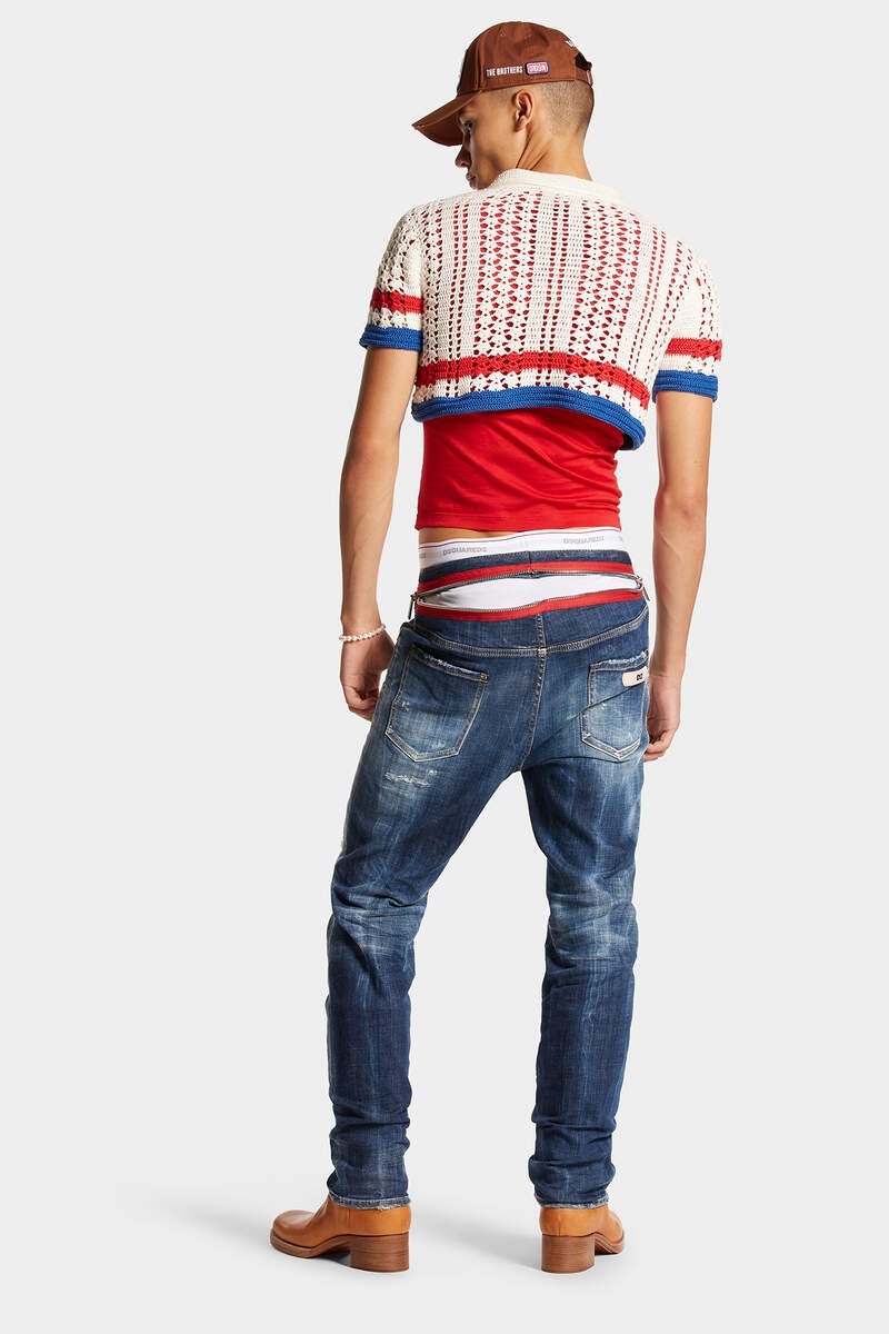 DARK RIPPED CAST WASH 642 JEANS - 4