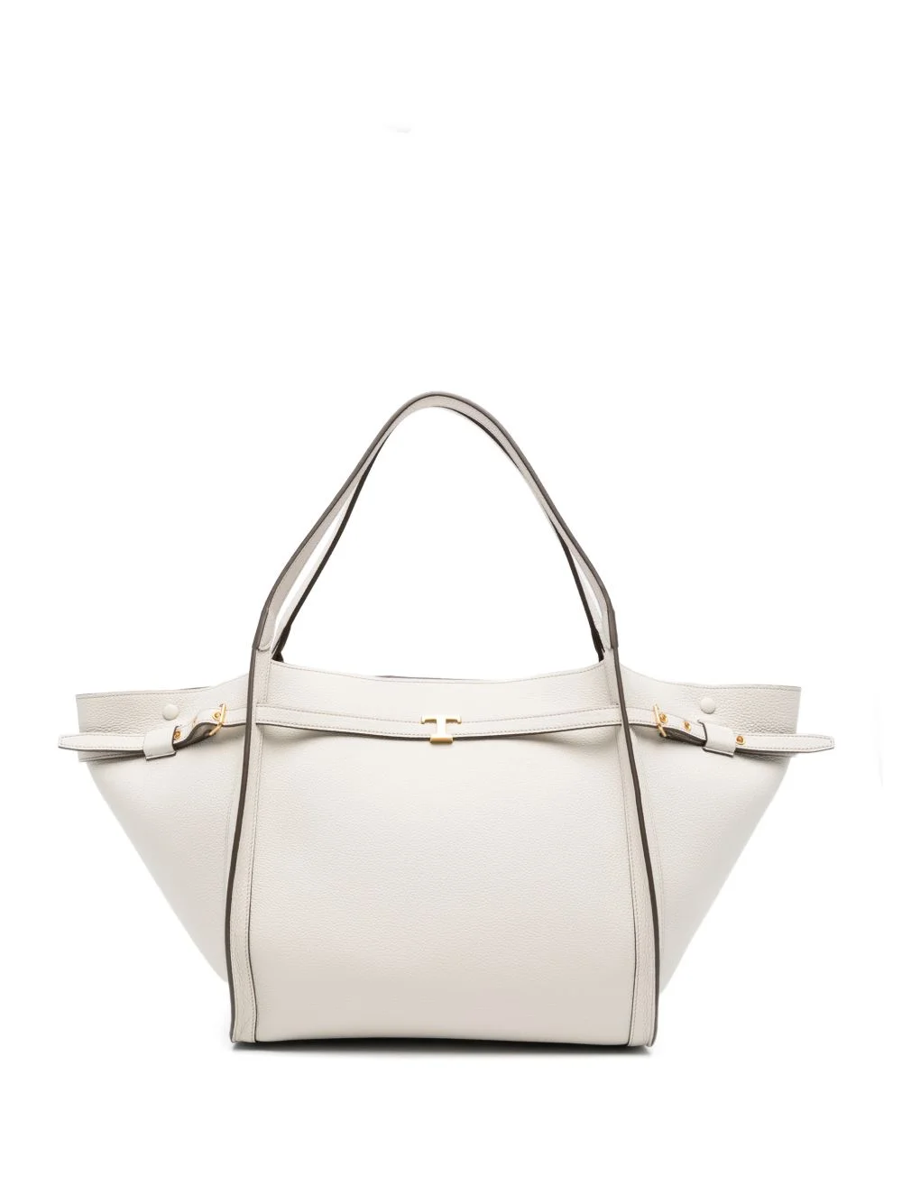 leather buckle tote bag - 1