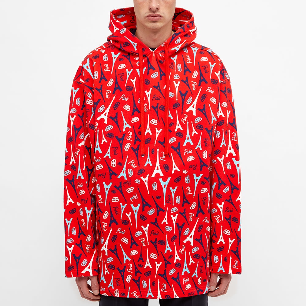 Balenciaga Oversize Paris BB Logo Repeat Print Popover Hoody - 4