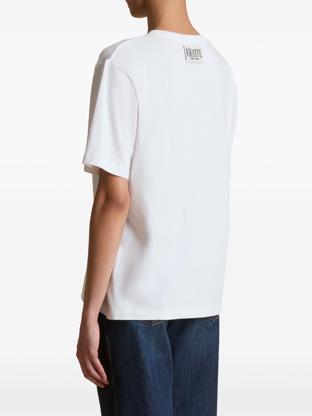 cotton logo-appliqué T-shirt - 4
